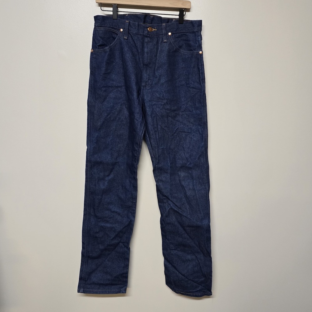 Vintage Wrangler Jeans Mens 32x33 Blue‎ 13MWZ Straight Denim Pants Western Work